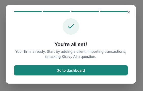 Wizard Step 4 — you're all set
